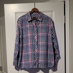 Talbots Multicolor Plaid Button-Down Shirt